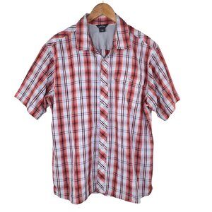 Eddie Bauer Plaid Travex Performance Button Down Shirt Fishing Mens SIze Large